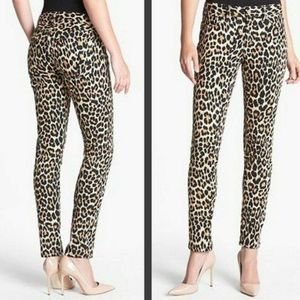 Kate Spade Womens 26 Leopard Perry Street Animal Print Denim Skinny Jeans‎